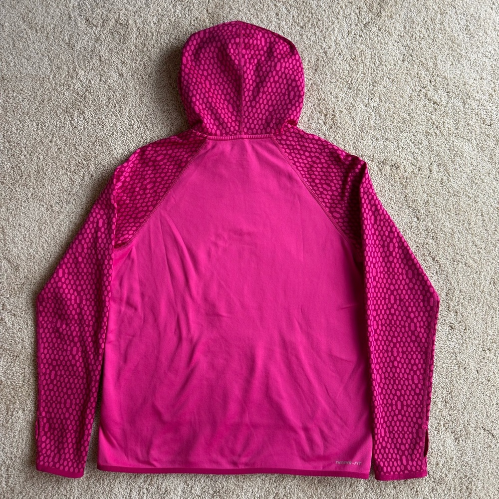 Nike Therma Fit Hoodie Womens M Pink Just Do It Pullover Athletic Sweatshirt - Picture 5 of 9